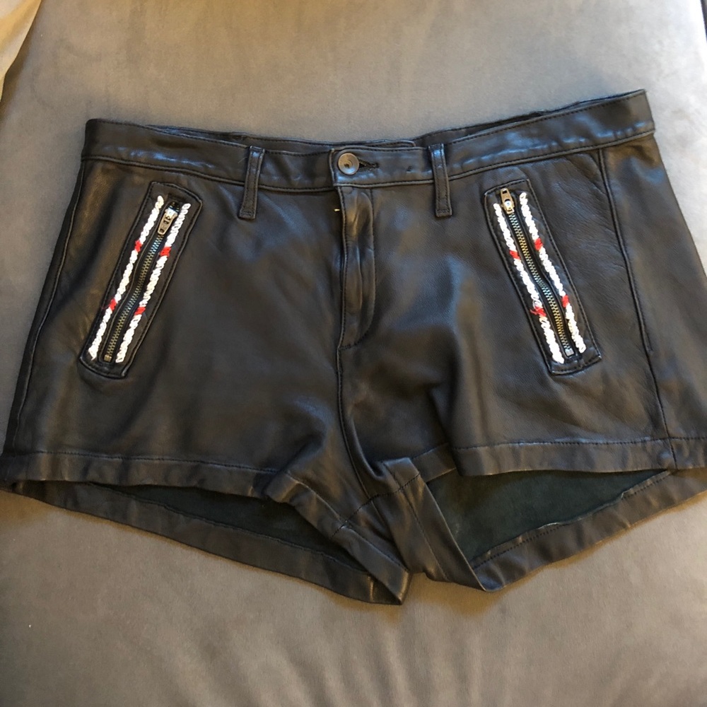 Rag & Bone Leather Shorts